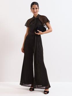 Phase Eight Amara Wide Leg Jumpsuit, Black, Black