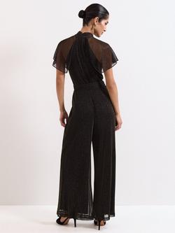 Phase Eight Petite Amara Sparkle Jumpsuit, Black - view 2, Black