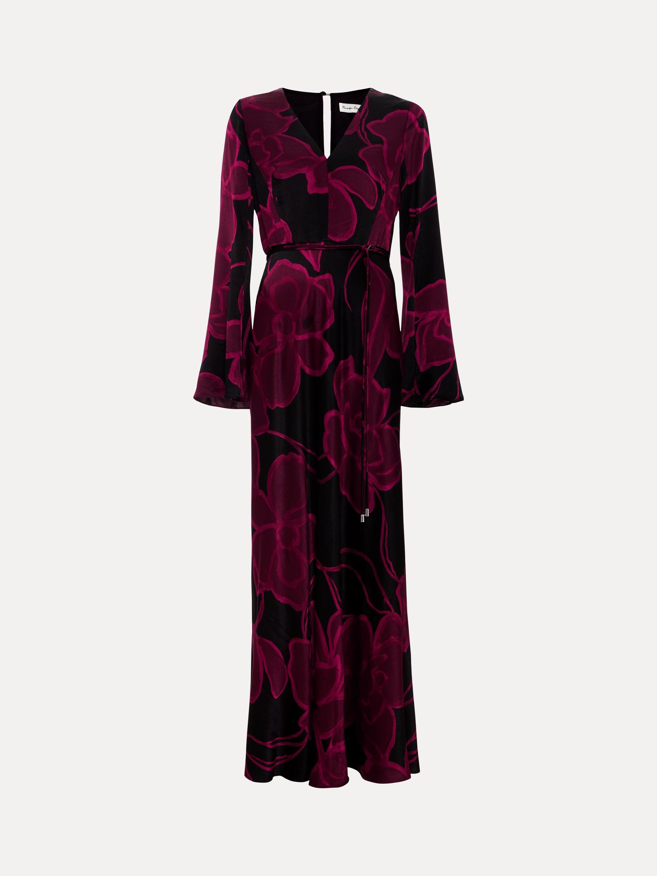 Product image 5 of 8, which shows Phase Eight Rhea V-Neck Maxi Dress, Multi, 6