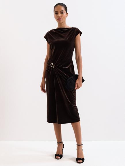 Phase Eight Verra Midi Pencil Dress, Brown, Brown