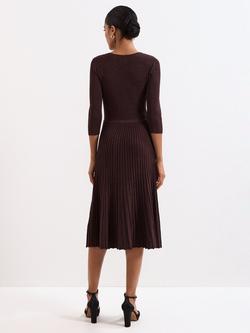 Phase Eight Mina Shimmer Midi Dress - view 2, Bronze