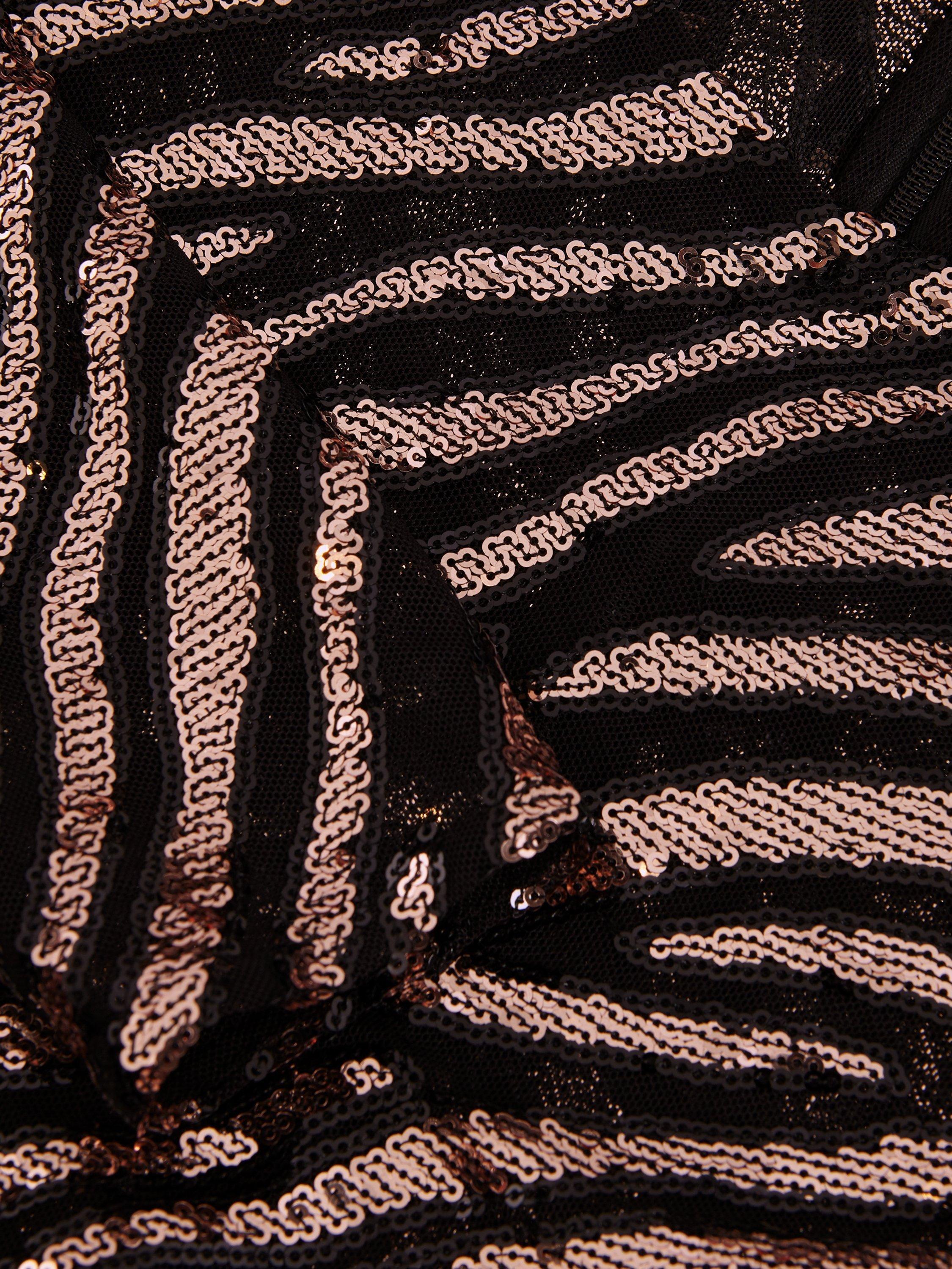 Product image 6 of 8, which shows Phase Eight Kate Animal Print Sequin Dress, Black/Multi, 6