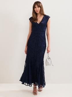 Phase Eight Khiana Floral Maxi Dress, Navy