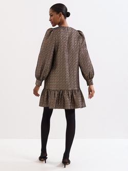 Phase Eight Frances Shift Dress, Gold - view 2, Gold