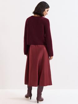Phase Eight Issy 2-in-1 Dress, Burgundy - view 2, Burgundy