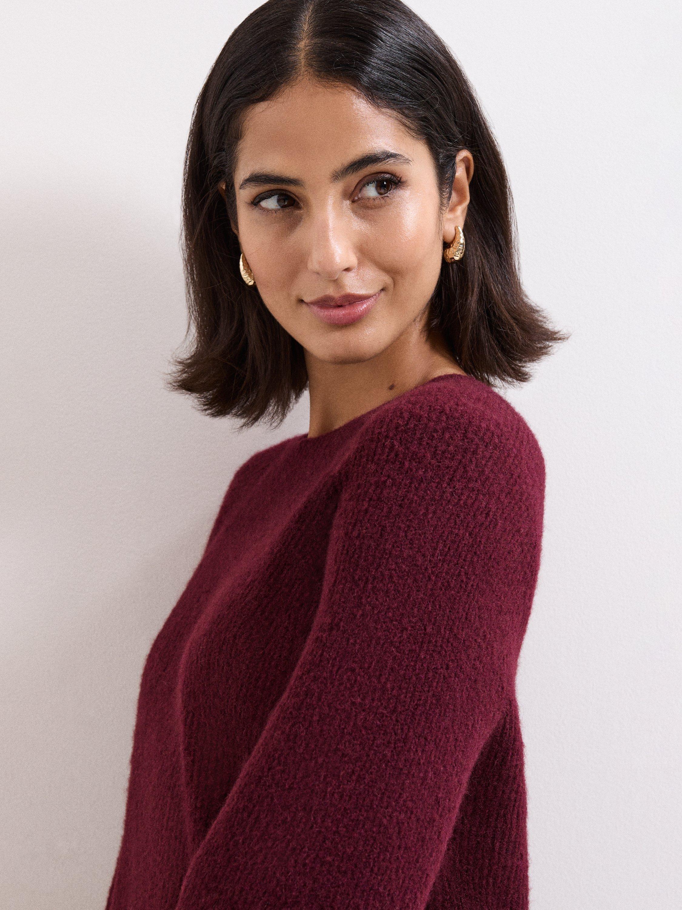 Product image 7 of 9, which shows Phase Eight Issy 2-in-1 Dress, Burgundy, 8