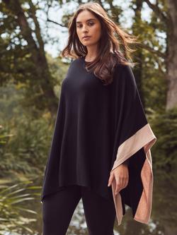 Live Unlimited Curve Contrast Poncho, Black, Black
