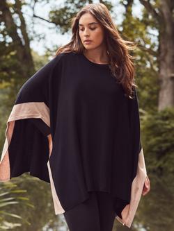 Live Unlimited Curve Contrast Poncho, Black - view 2, Black