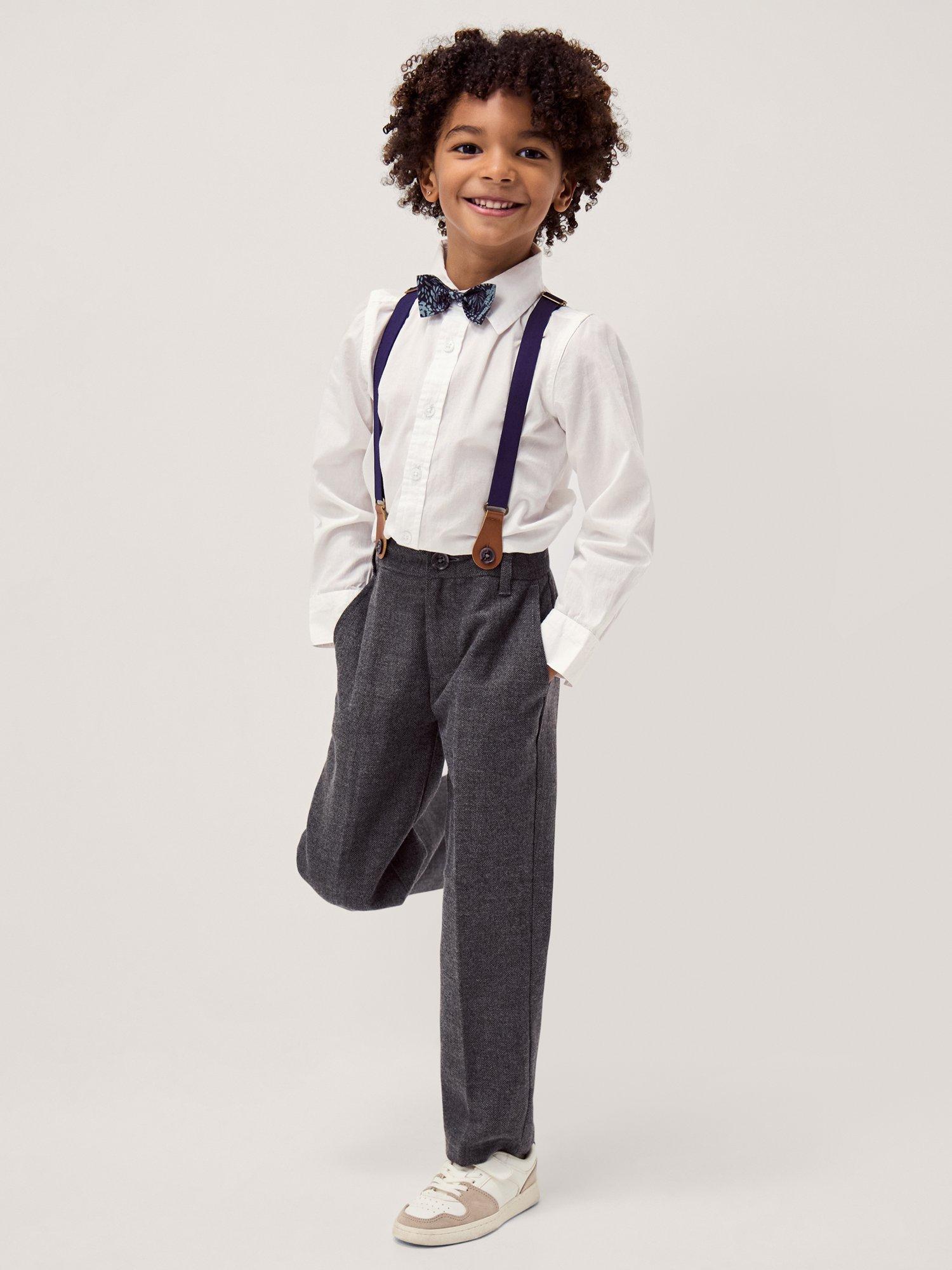 Product image 1 of 3, which shows Monsoon Kids' Arthur 4-Piece Suit, Grey, 6-12 months