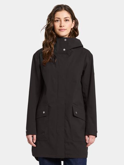 Didriksons Gwen Waterproof & Windproof Parka, Black