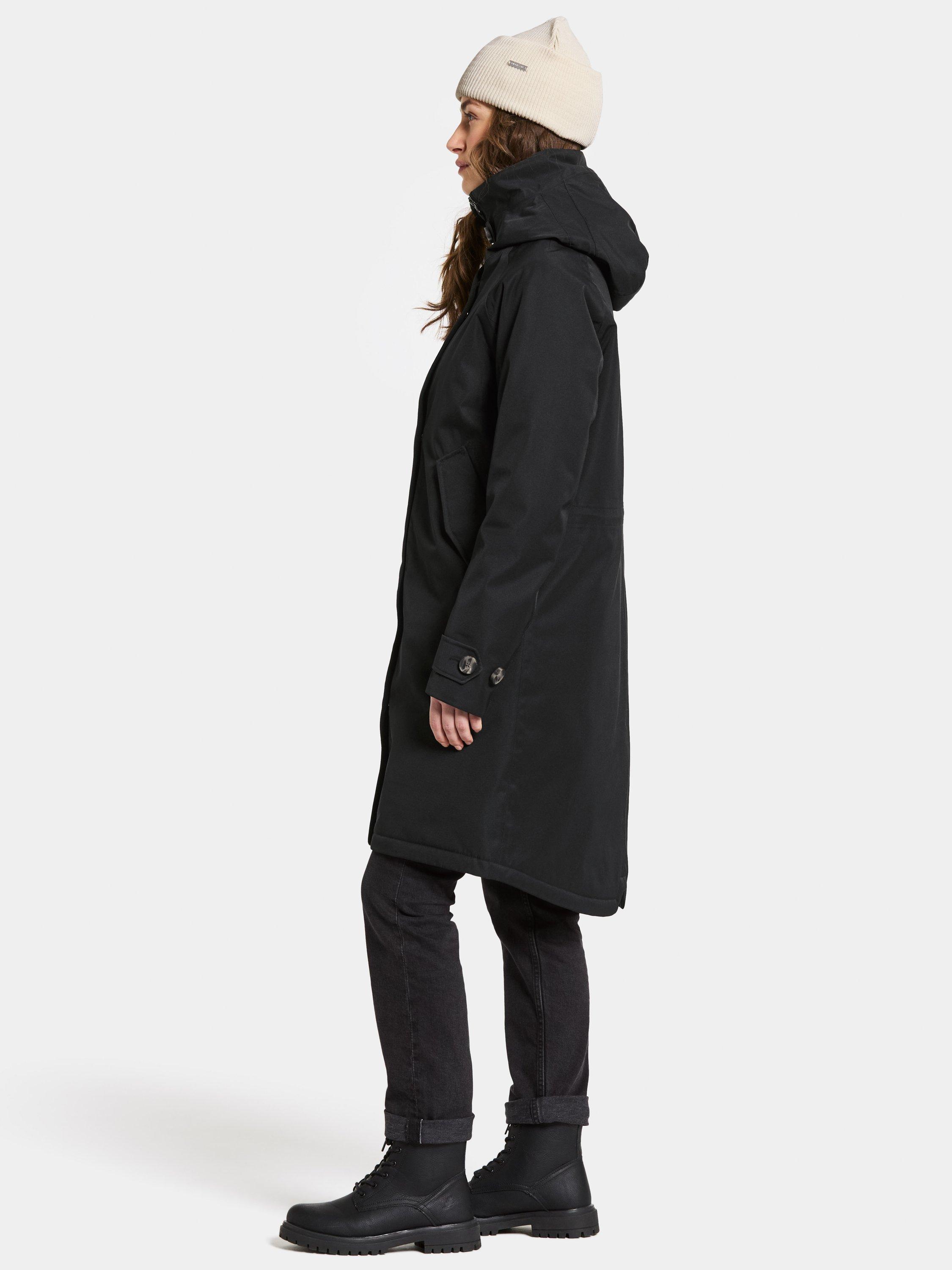 Product image 3 of 11, which shows Didriksons Luna Water & Windproof A-Line Parka, Black, 8
