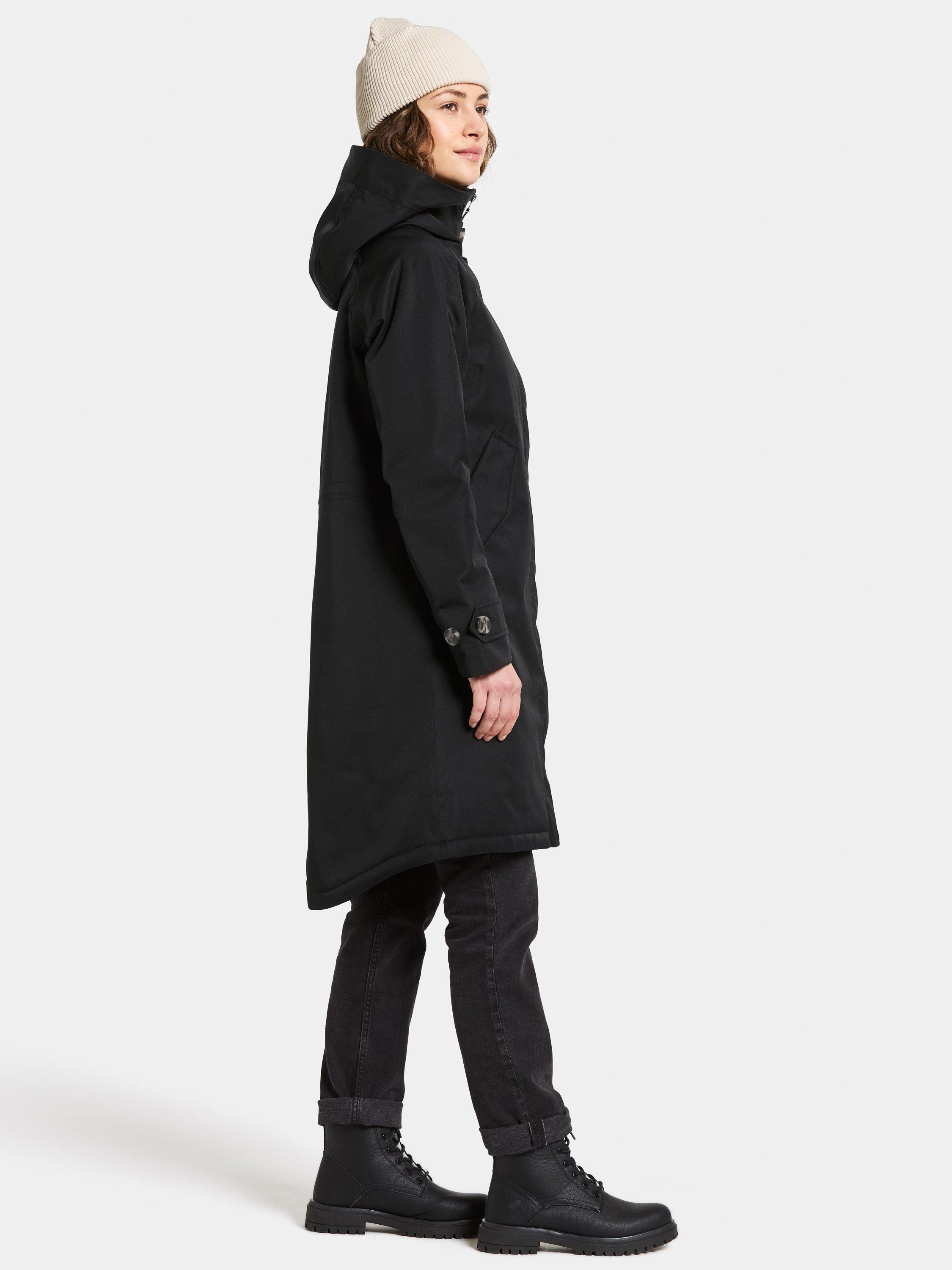 Product image 5 of 11, which shows Didriksons Luna Water & Windproof A-Line Parka, Black, 8