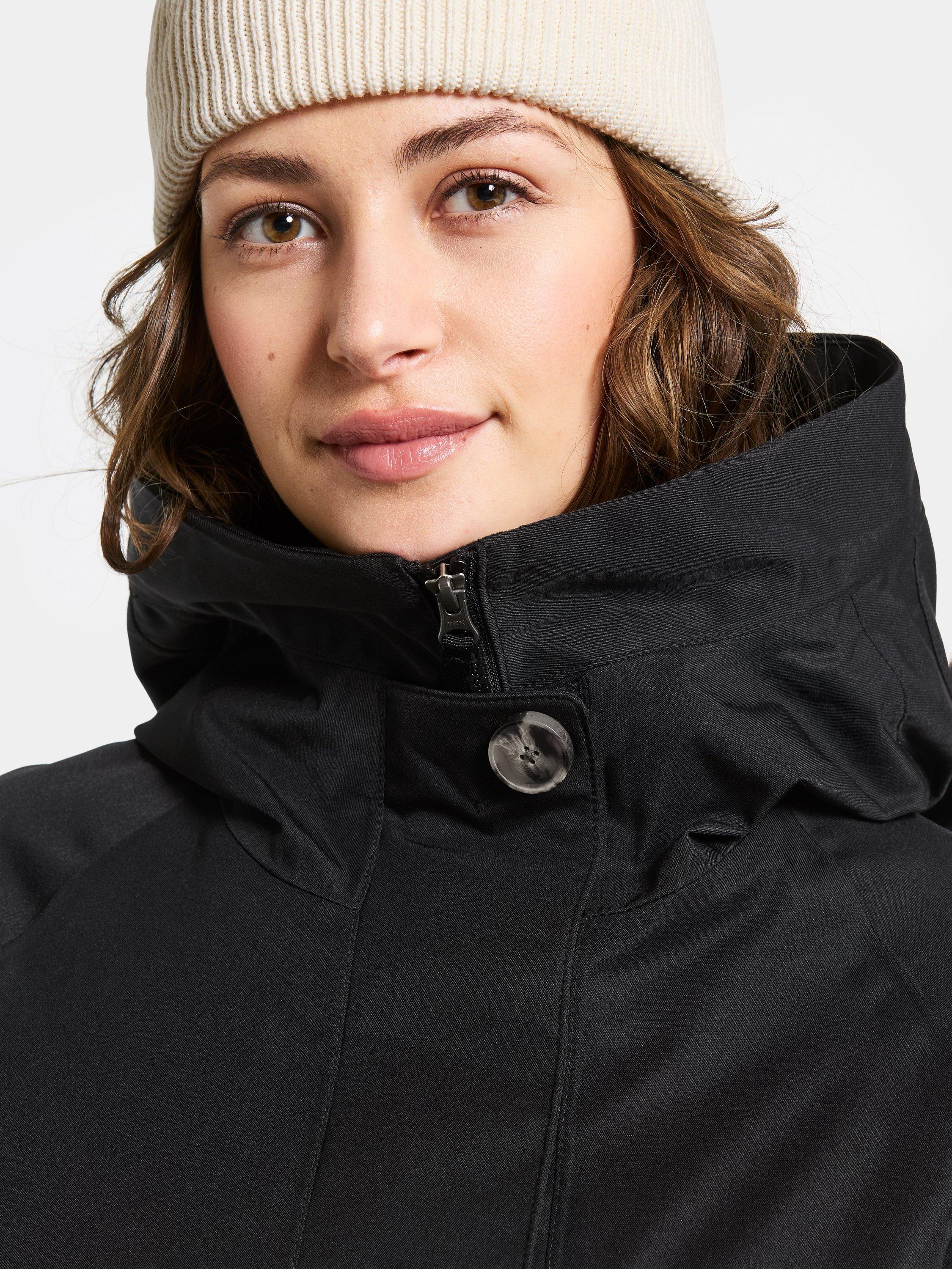 Product image 6 of 11, which shows Didriksons Luna Water & Windproof A-Line Parka, Black, 8