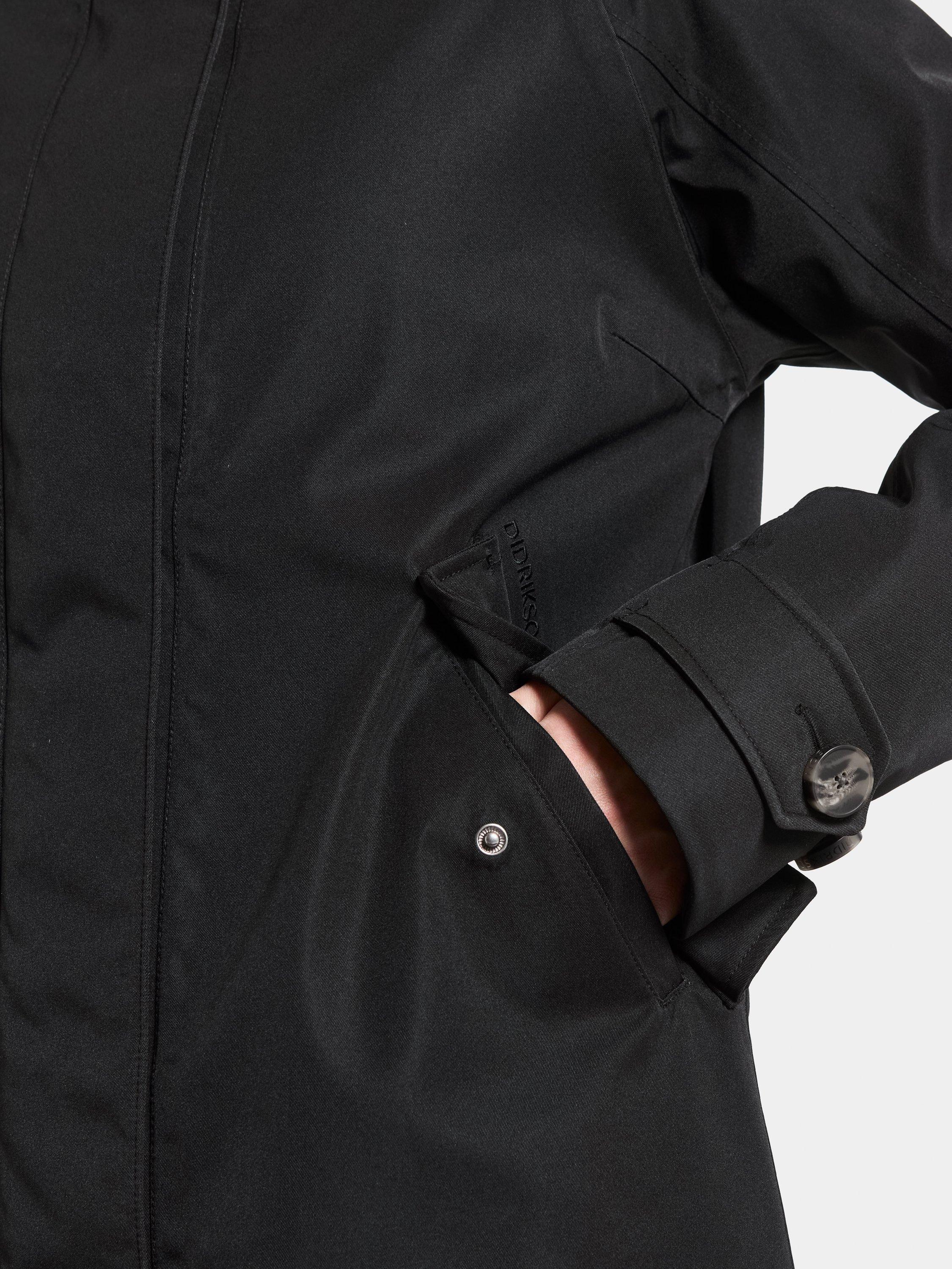 Product image 7 of 11, which shows Didriksons Luna Water & Windproof A-Line Parka, Black, 8