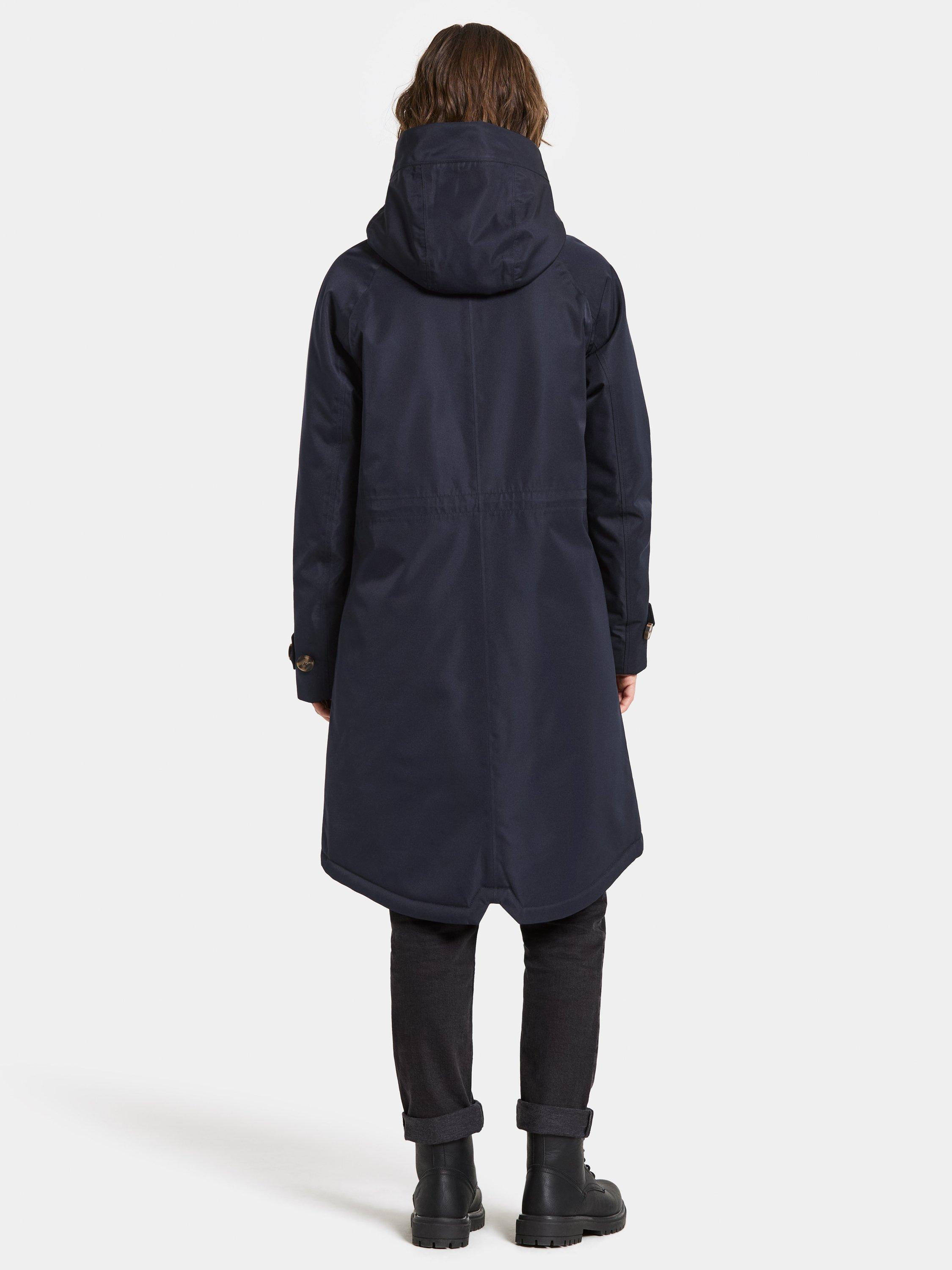 Product image 4 of 10, which shows Didriksons Luna Water & Windproof A-Line Parka, Dark Night Blue, 8