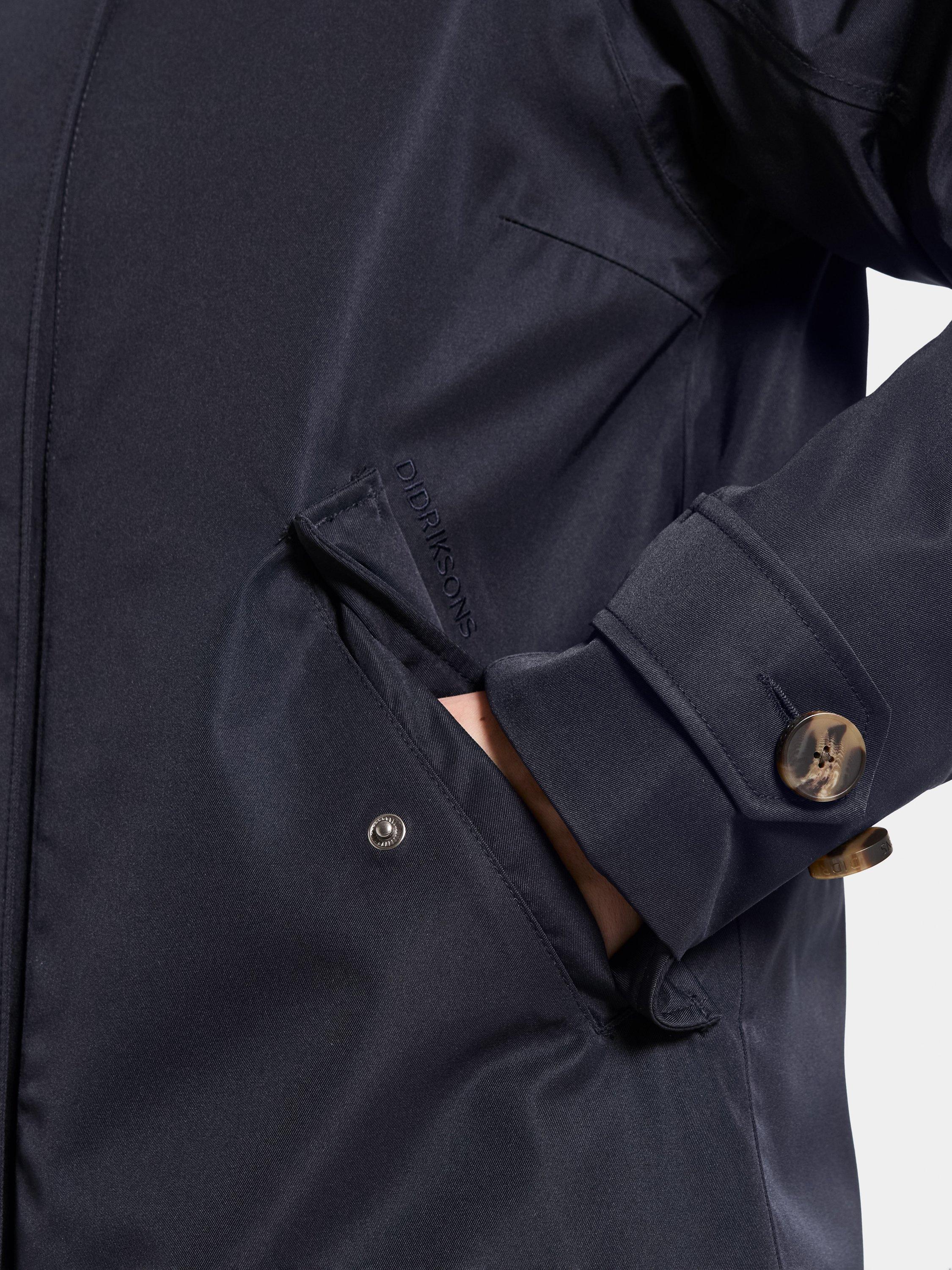 Product image 6 of 10, which shows Didriksons Luna Water & Windproof A-Line Parka, Dark Night Blue, 8