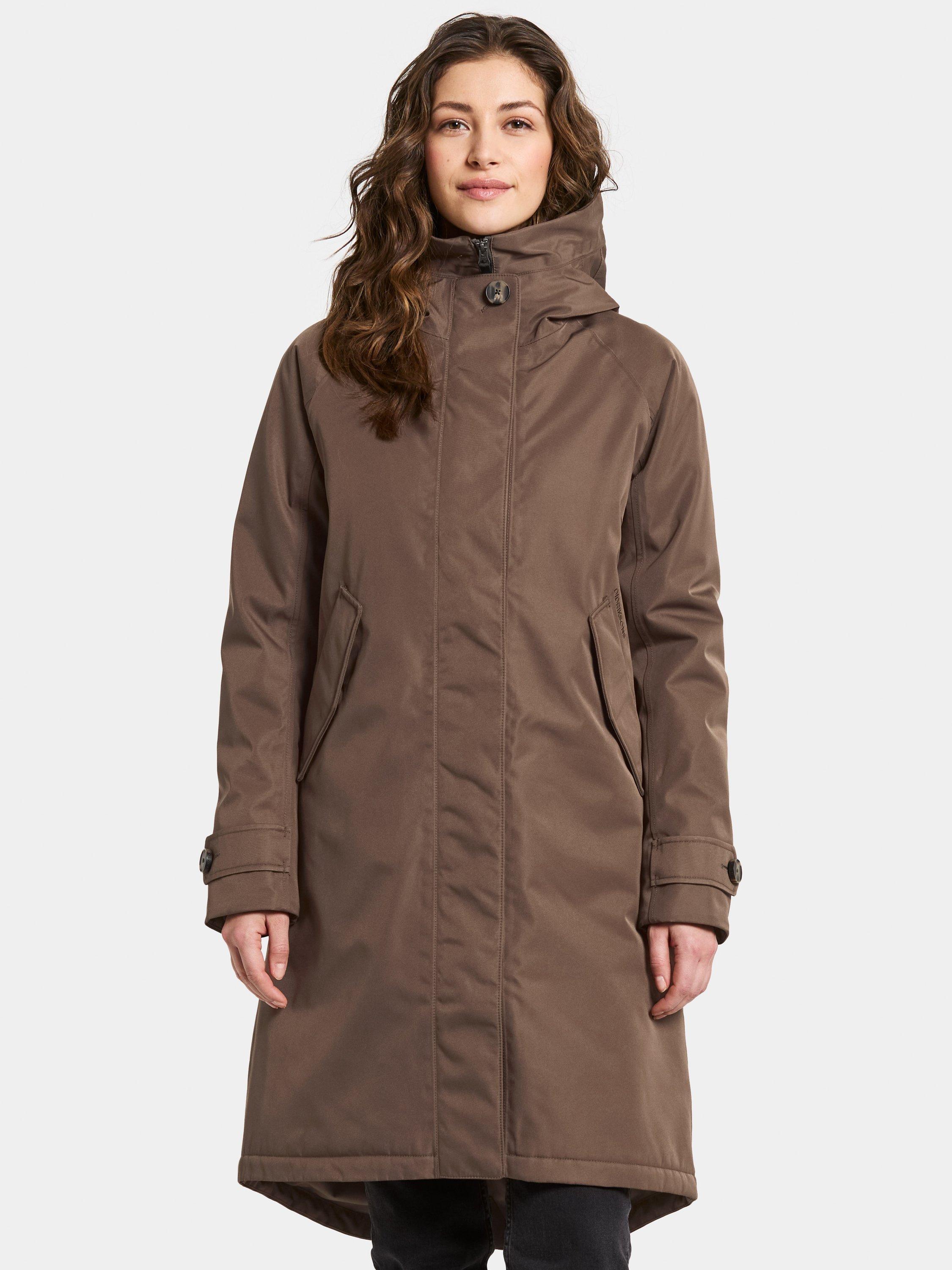Product image 1 of 10, which shows Didriksons Luna Water & Windproof A-Line Parka, Mocha Brown, 8