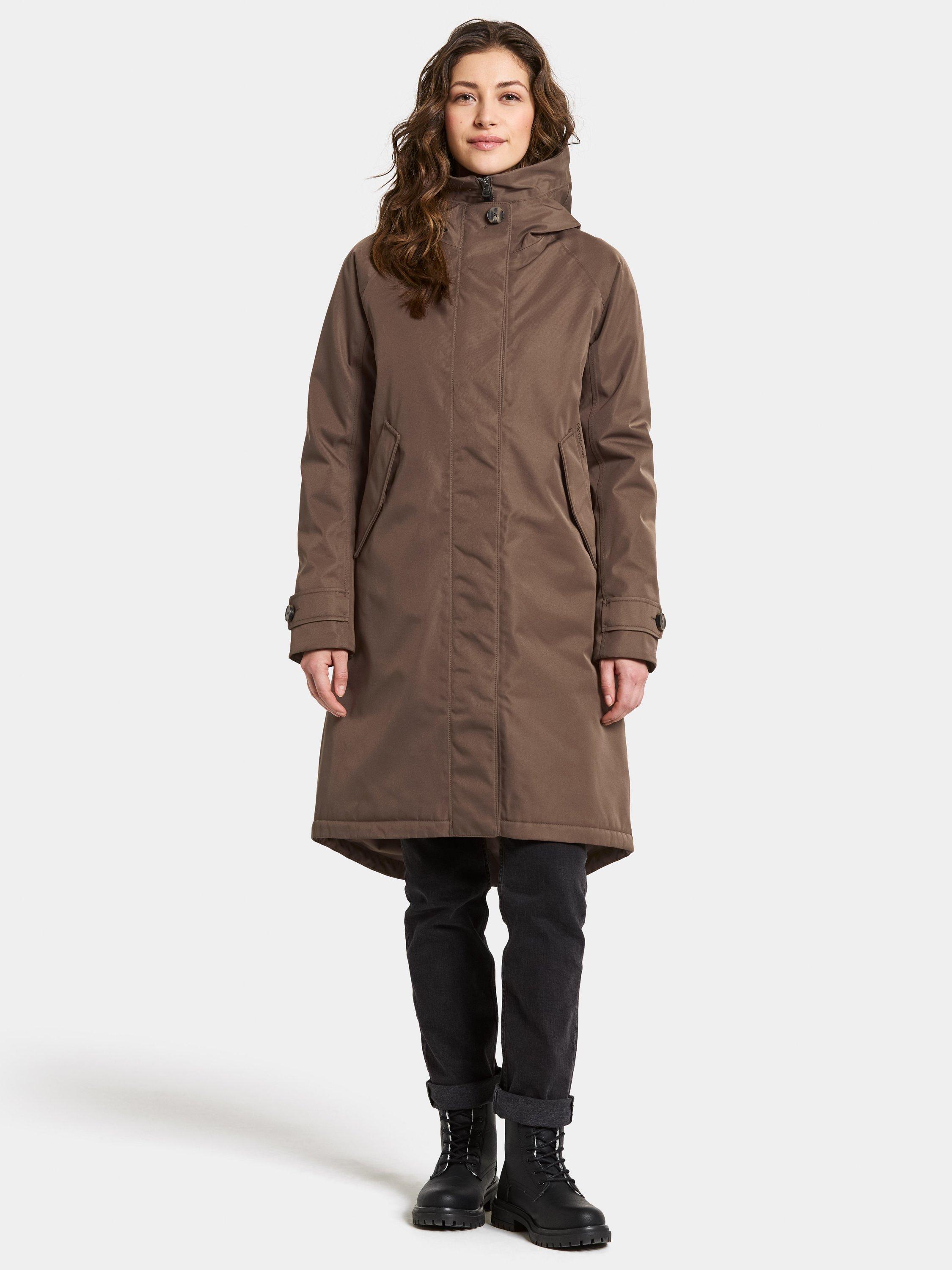 Product image 2 of 10, which shows Didriksons Luna Water & Windproof A-Line Parka, Mocha Brown, 8