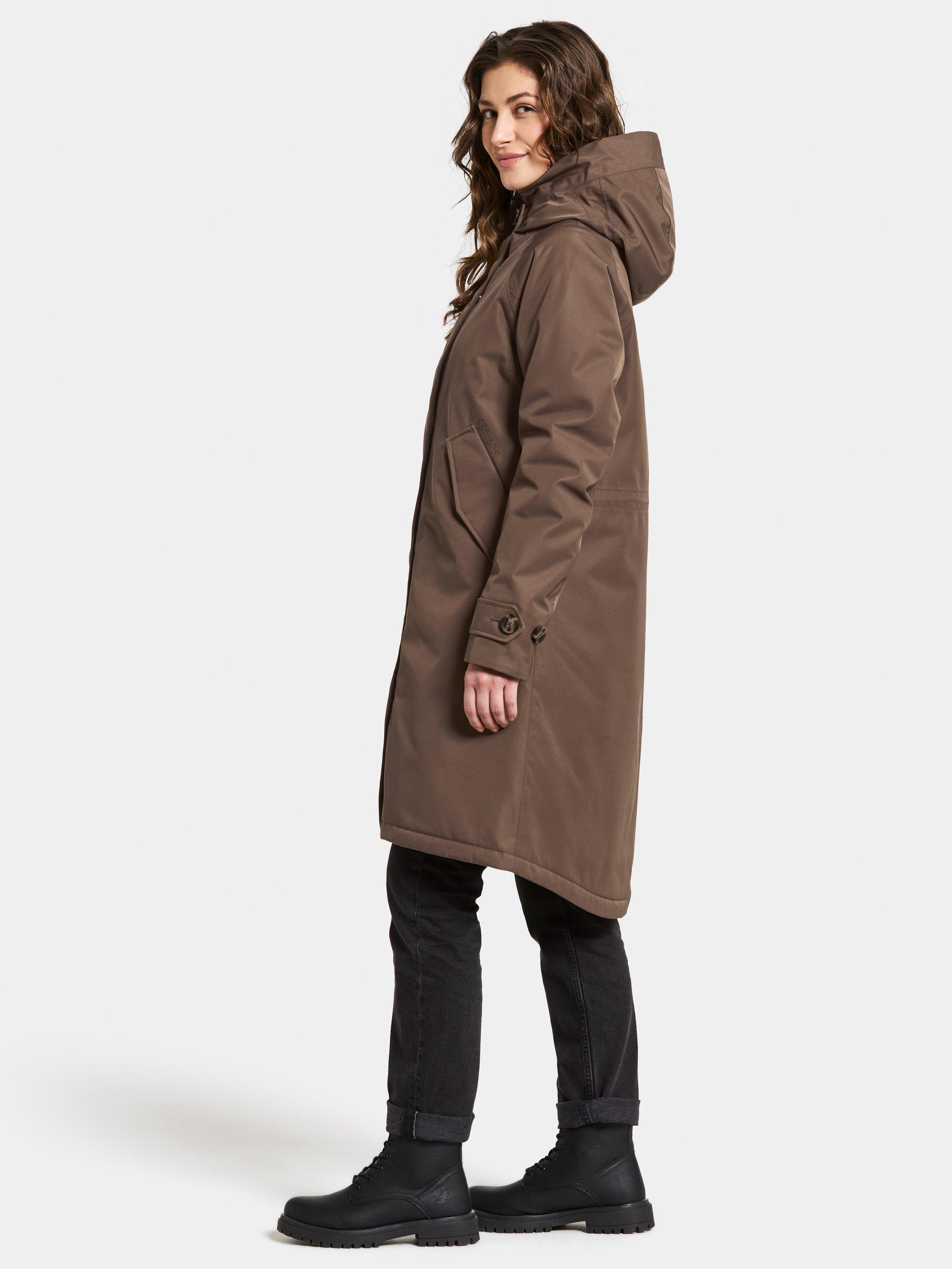 Product image 3 of 10, which shows Didriksons Luna Water & Windproof A-Line Parka, Mocha Brown, 8
