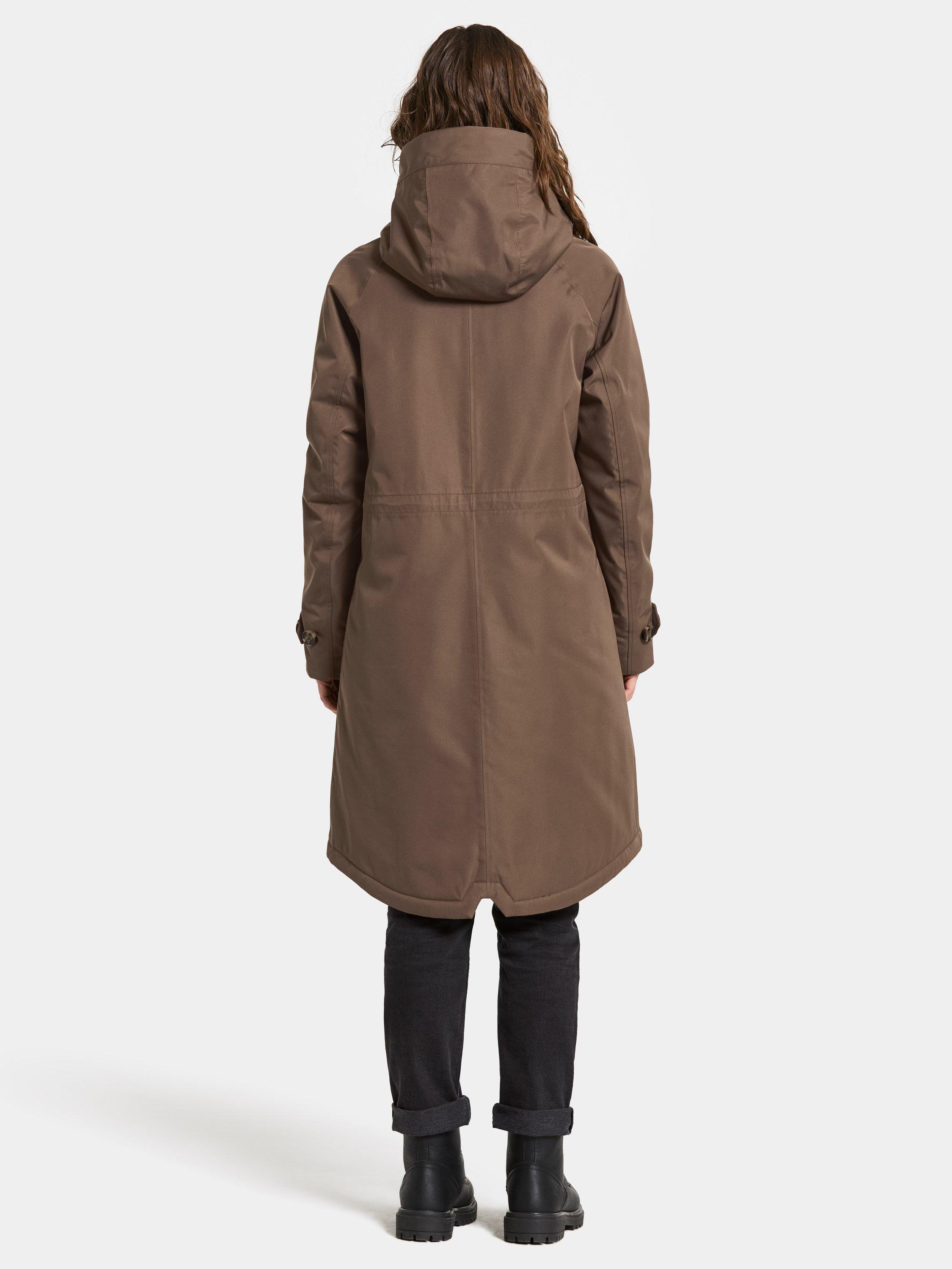 Product image 4 of 10, which shows Didriksons Luna Water & Windproof A-Line Parka, Mocha Brown, 8