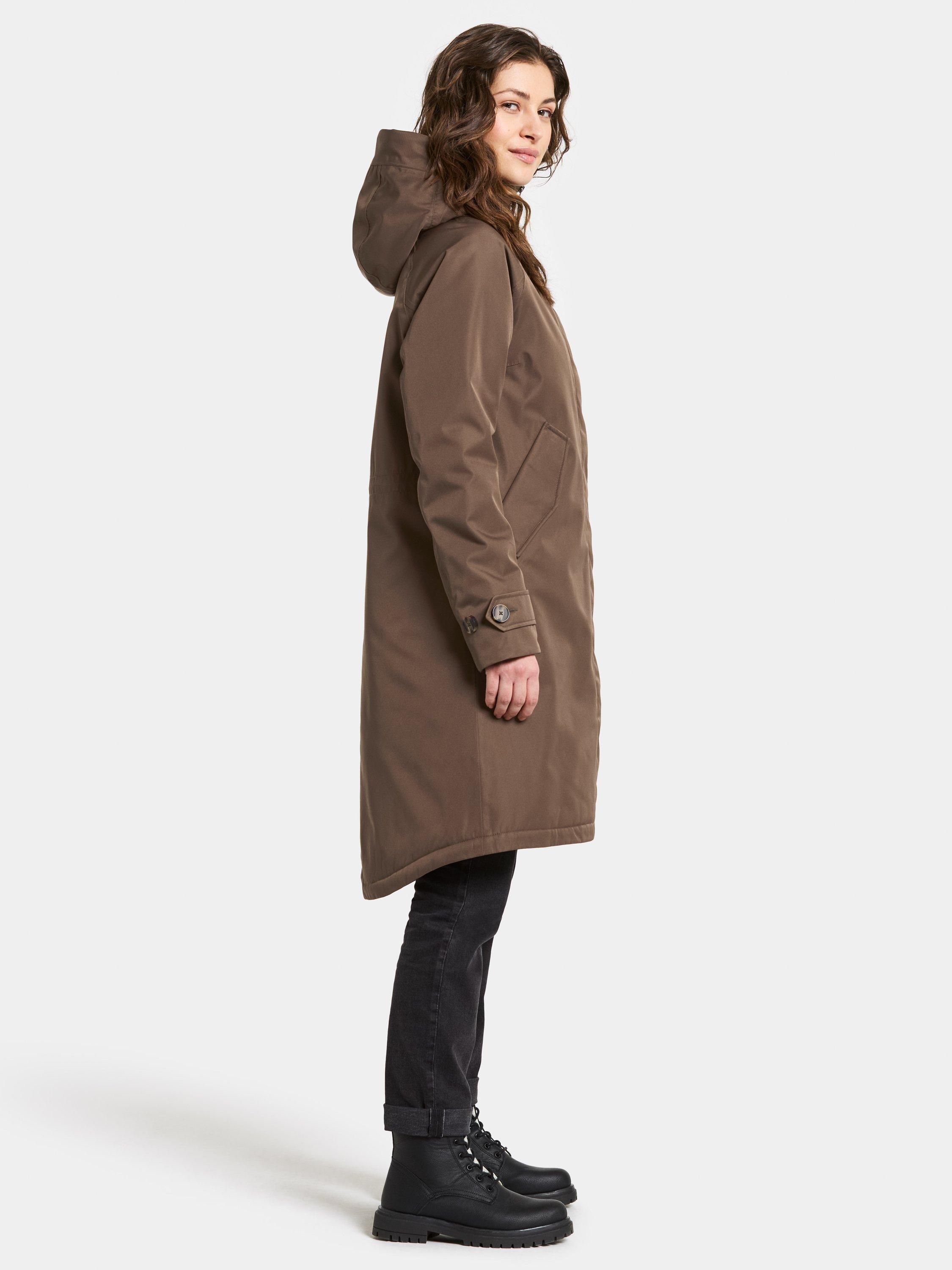 Product image 5 of 10, which shows Didriksons Luna Water & Windproof A-Line Parka, Mocha Brown, 8