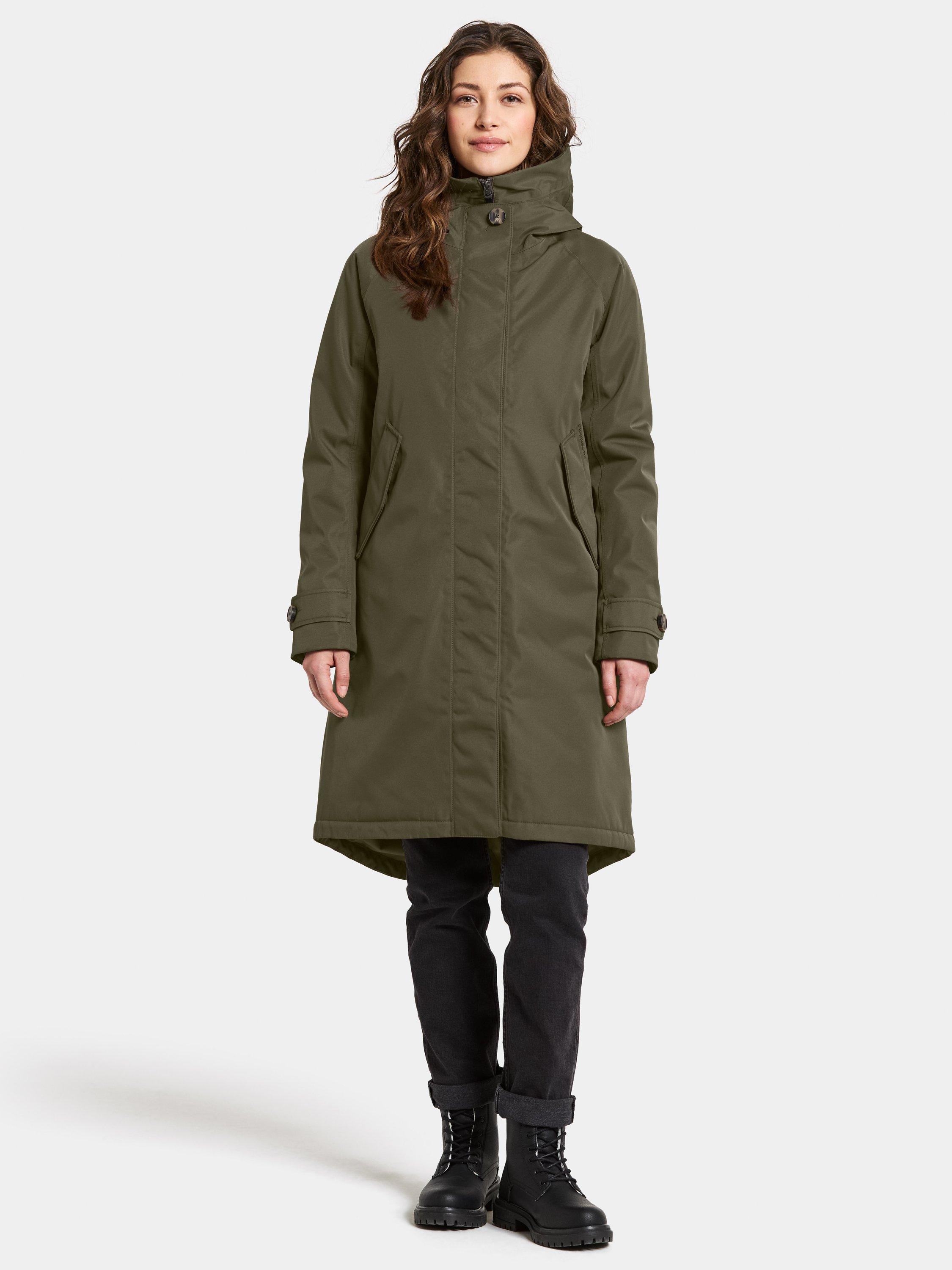 Product image 2 of 7, which shows Didriksons Luna Water & Windproof A-Line Parka, Deep Green, 8