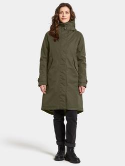 Didriksons Luna Water & Windproof A-Line Parka - view 2, Deep Green