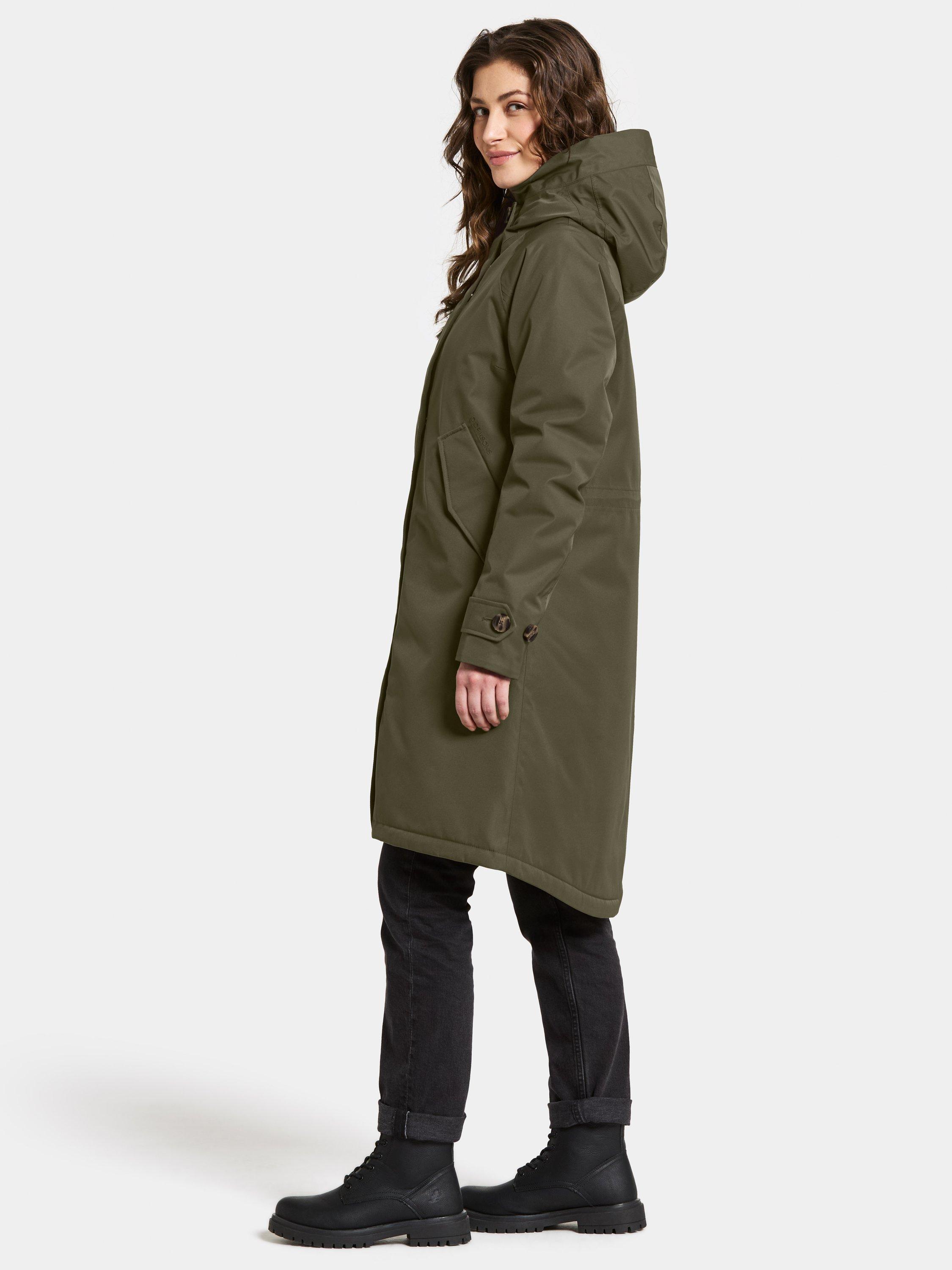 Product image 3 of 7, which shows Didriksons Luna Water & Windproof A-Line Parka, Deep Green, 8
