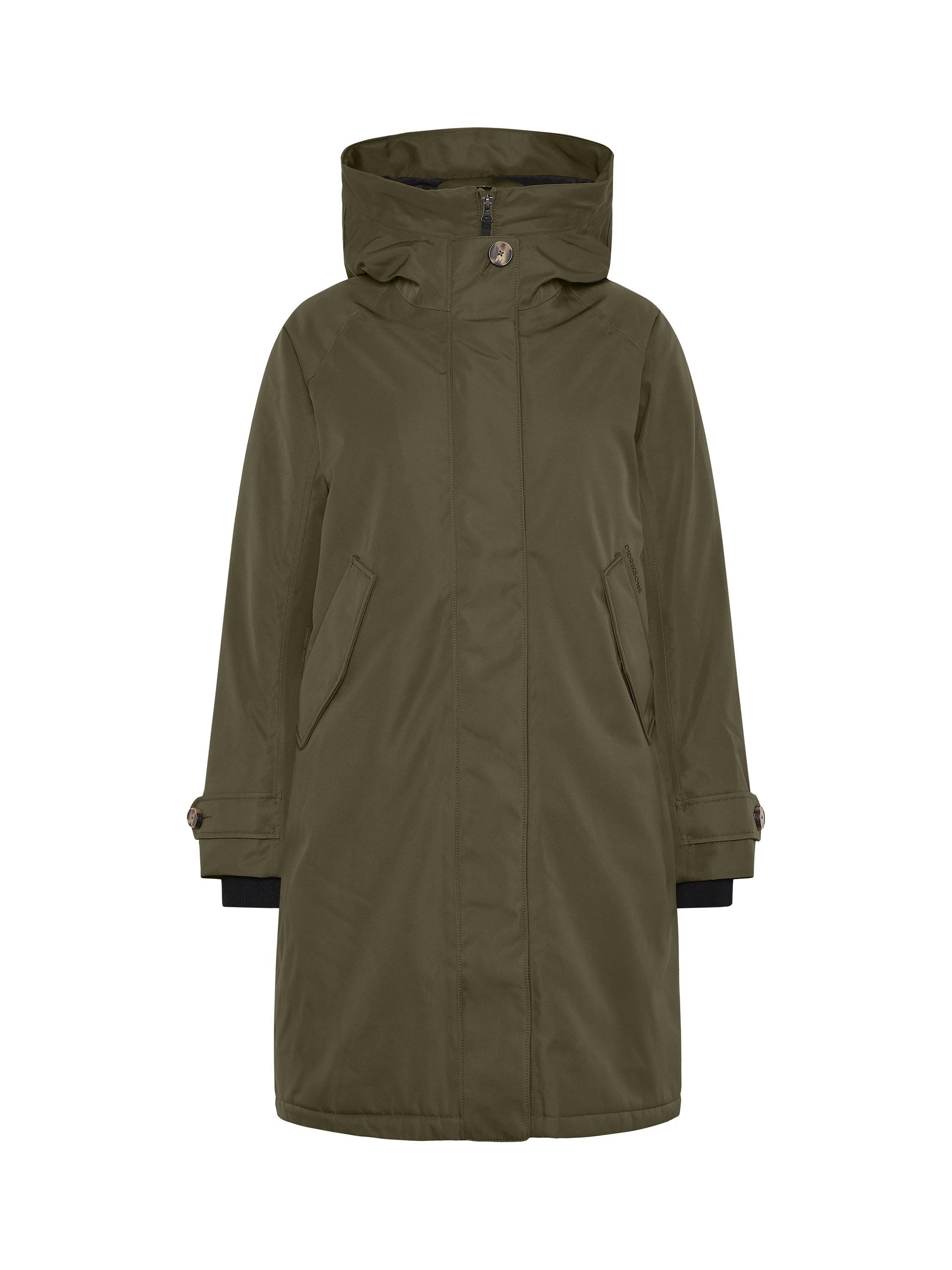Product image 6 of 7, which shows Didriksons Luna Water & Windproof A-Line Parka, Deep Green, 8