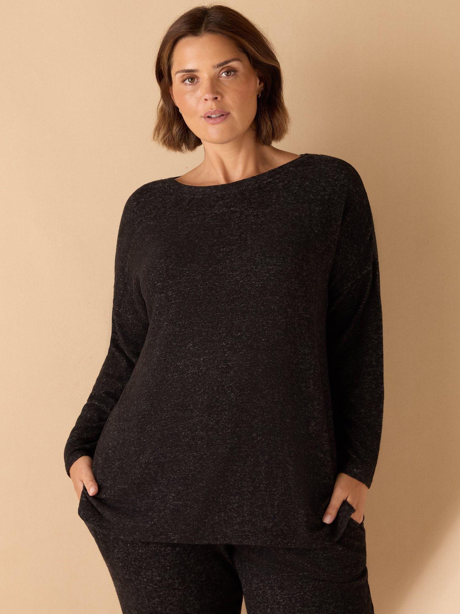 Product image 2 of 4, which shows Live Unlimited Round Neck Jumper, Grey, 16