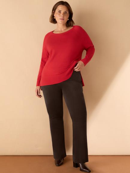 Live Unlimited Curve Round Neck Jumper - view 2, Red