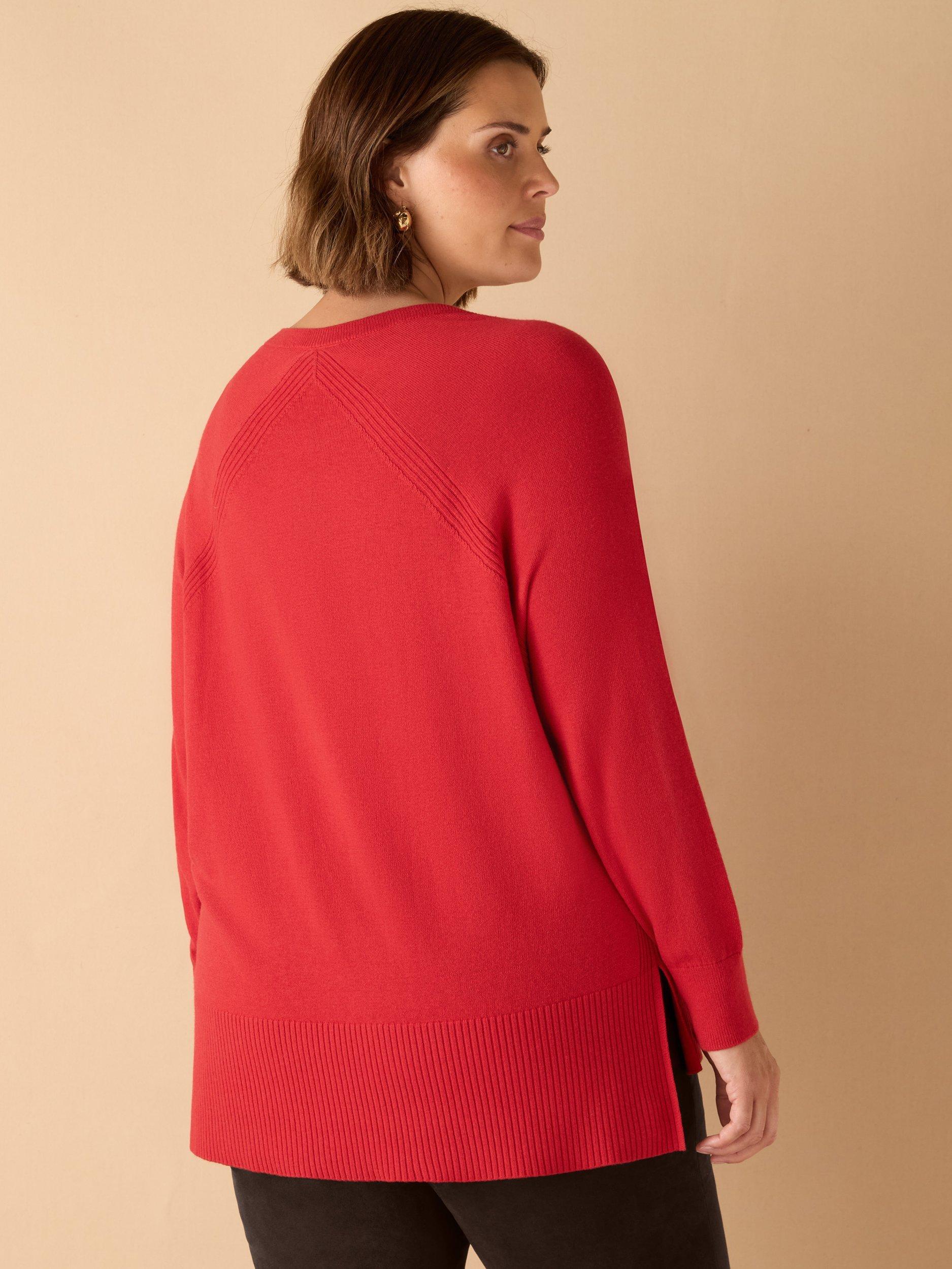 Product image 4 of 4, which shows Live Unlimited Curve Round Neck Jumper, Red, 12