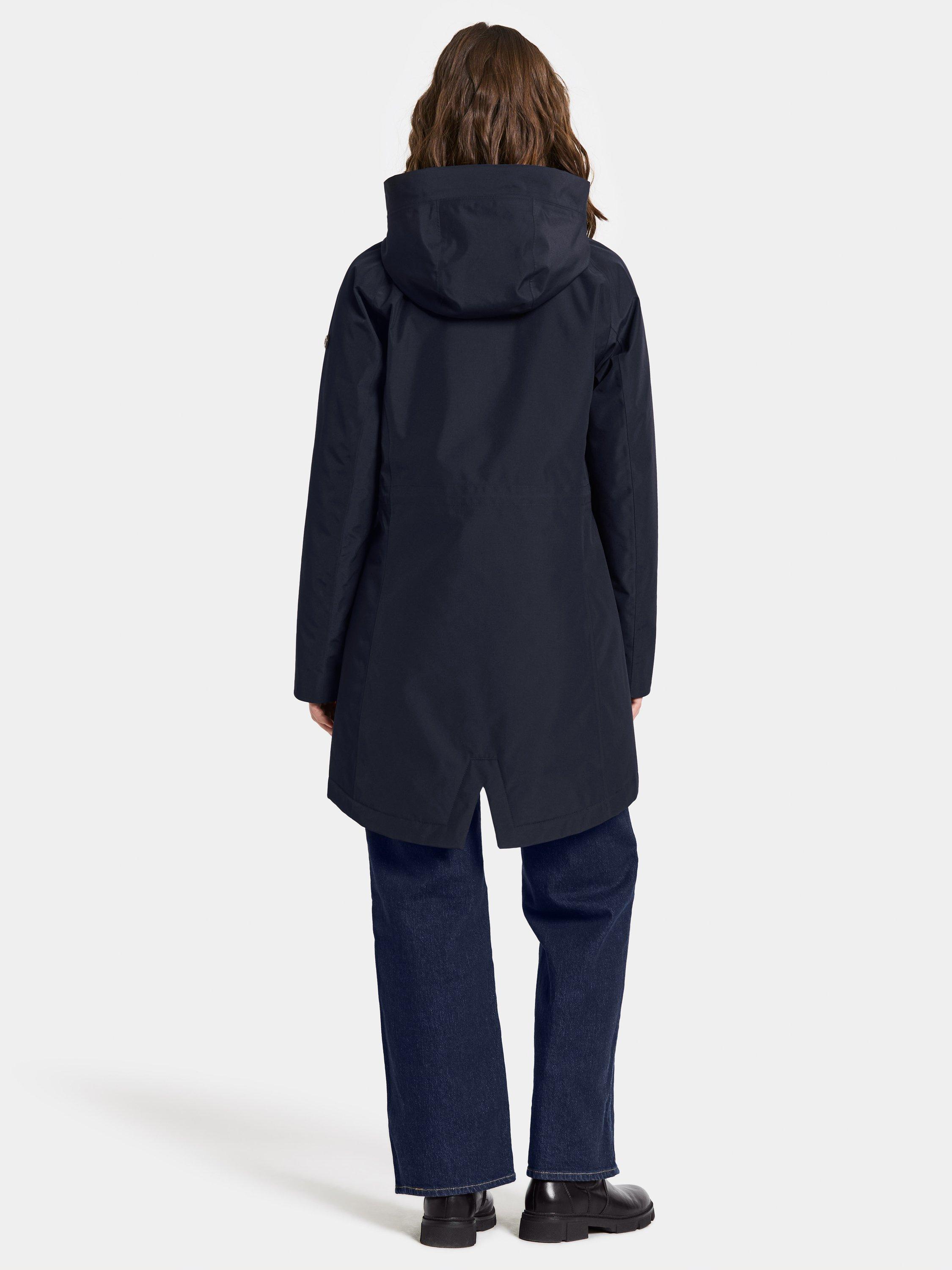 Product image 4 of 10, which shows Didriksons Alana Water & Windproof Parka, Dark Night Blue, 8