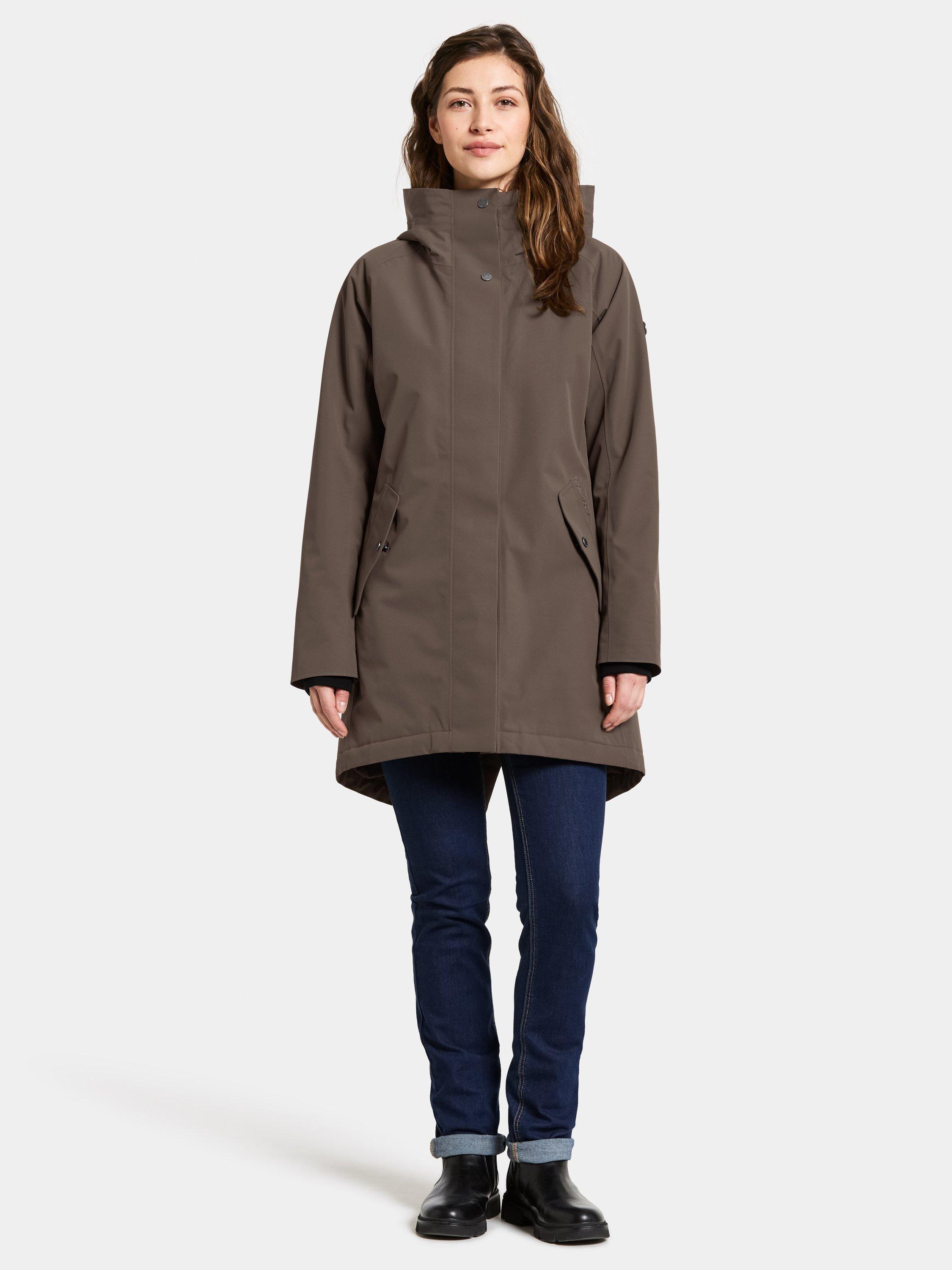 Product image 2 of 10, which shows Didriksons Alana Water & Windproof Parka, Mocha Brown, 8