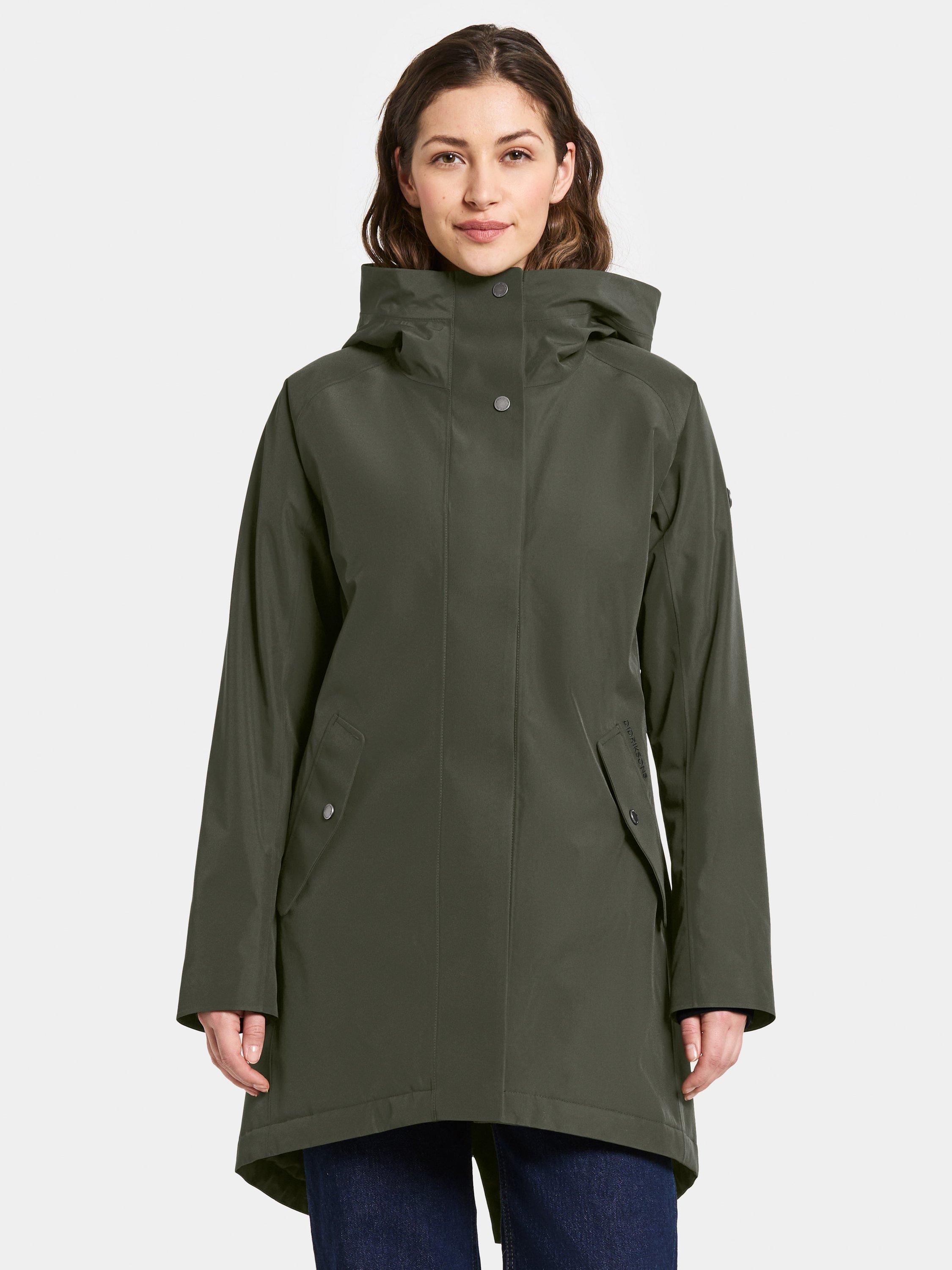 Product image 1 of 10, which shows Didriksons Alana Water & Windproof Parka, Deep Green, 8