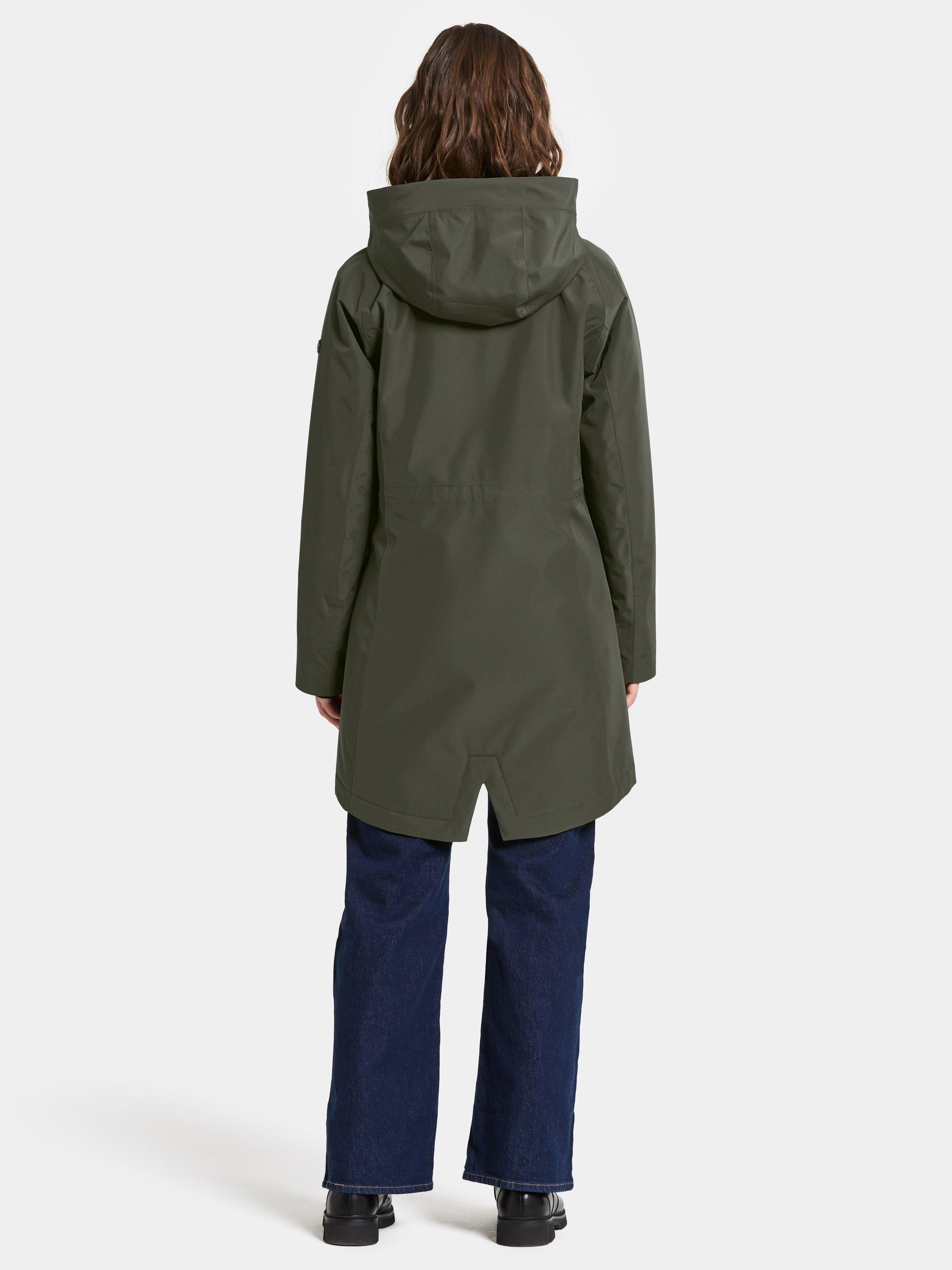 Product image 4 of 10, which shows Didriksons Alana Water & Windproof Parka, Deep Green, 8