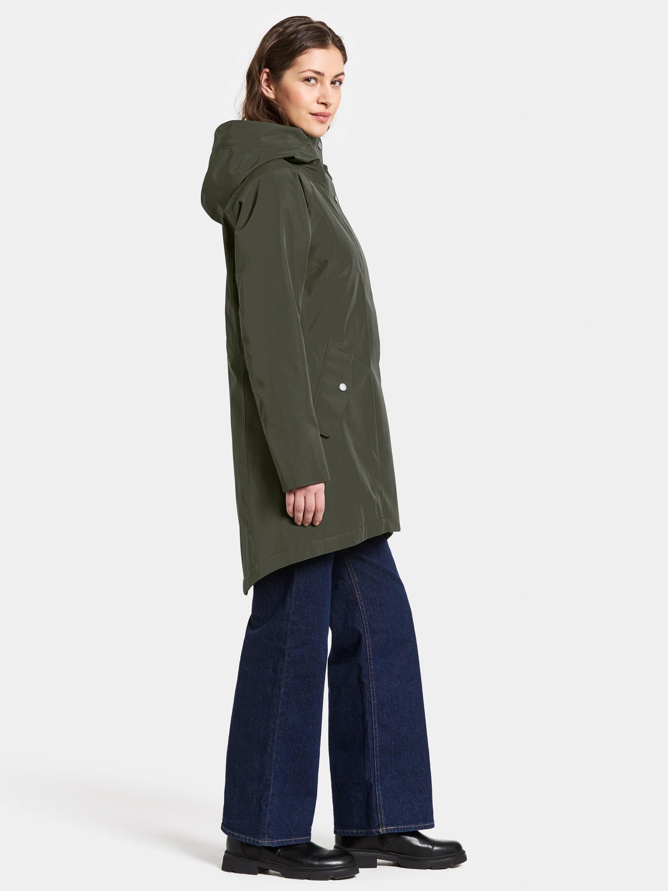 Product image 5 of 10, which shows Didriksons Alana Water & Windproof Parka, Deep Green, 8