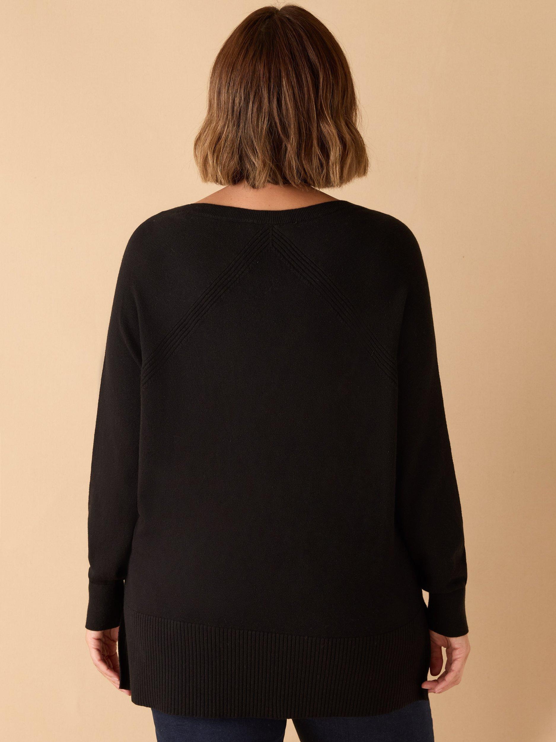 Product image 4 of 4, which shows Live Unlimited Curve Round Neck Jumper, Black, 12