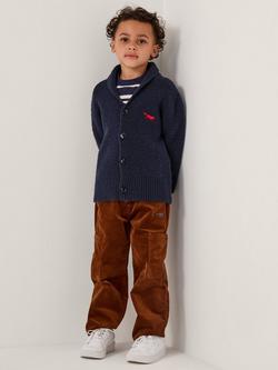 Monsoon Kids' Fox Shawl Cardigan, Navy, Navy