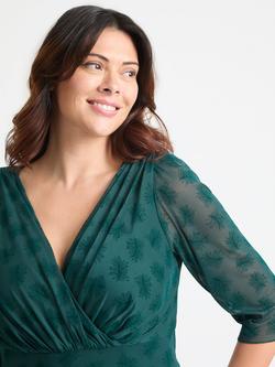 Scarlett & Jo Verity Velvet Floral Flock Maxi Dress - view 2, Green