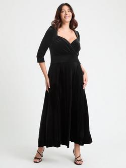 Scarlett & Jo Elizabeth Velvet Maxi Dress, Black