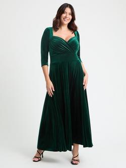 Scarlett & Jo Elizabeth Velvet Maxi Dress, Green