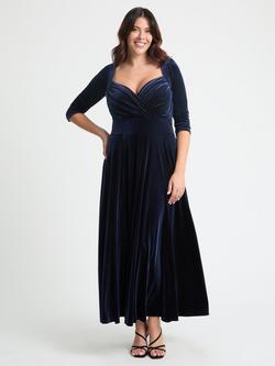Scarlett & Jo Elizabeth Velvet Maxi Dress, Navy