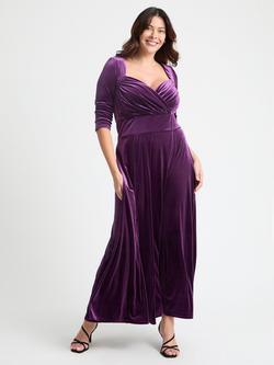 Scarlett & Jo Elizabeth Velvet Maxi Dress, Purple