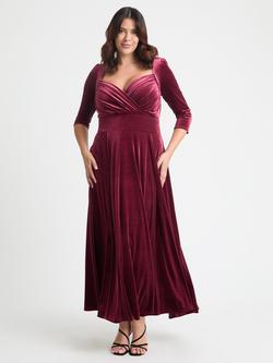 Scarlett & Jo Elizabeth Velvet Maxi Dress, Wine