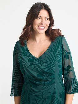 Scarlett & Jo Velvet Flocked Flapper Dress - view 2, Green