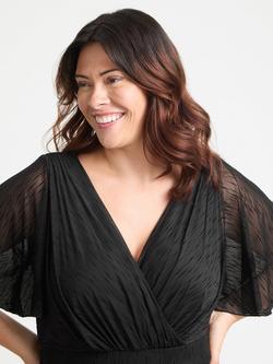 Scarlett & Jo Julie Velvet Flock Dress, Black - view 2, Black