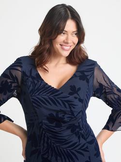 Scarlett & Jo Velvet Flocked Flapper Dress - view 2, Navy