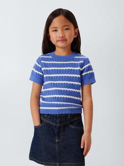 John Lewis Kids' Stripe Knit Top, Multi, Multi