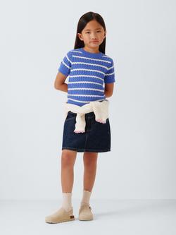 John Lewis Kids' Stripe Knit Top, Multi - view 2, Multi